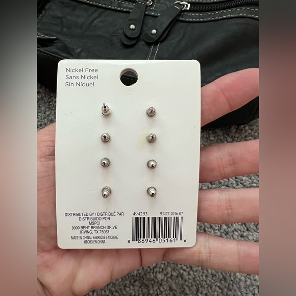 Rosetti Black “SAGE” Handbag/crossbody with Silver Accents NWT & earrings NWT - Picture 3 of 13